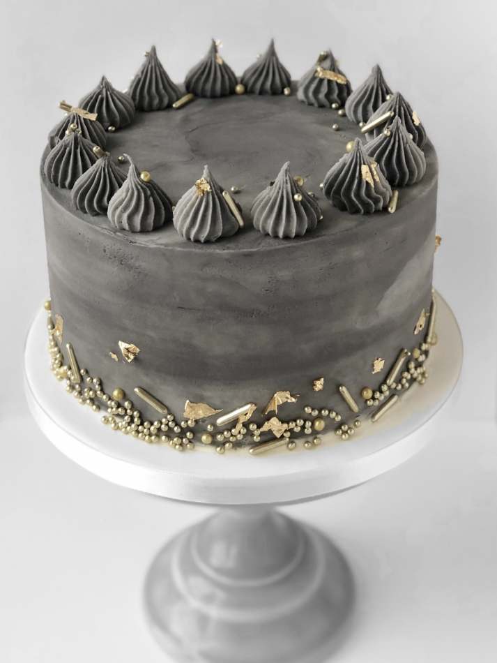 Grey Spotted Cake